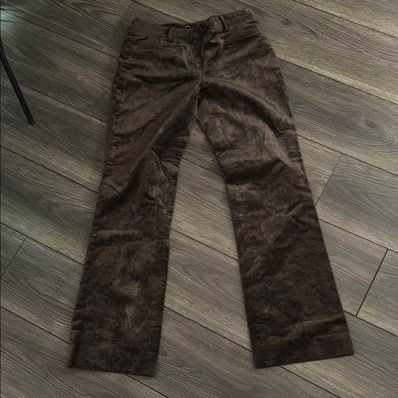 Italian rich colored brown velvet trousers by Kulson size 40 is a us size 8-10 - Picture 2 of 14
